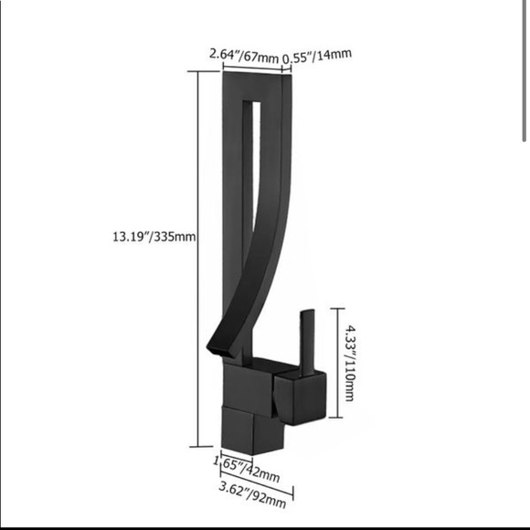 Set of 2 HOMARY elegant twist matte black faucets